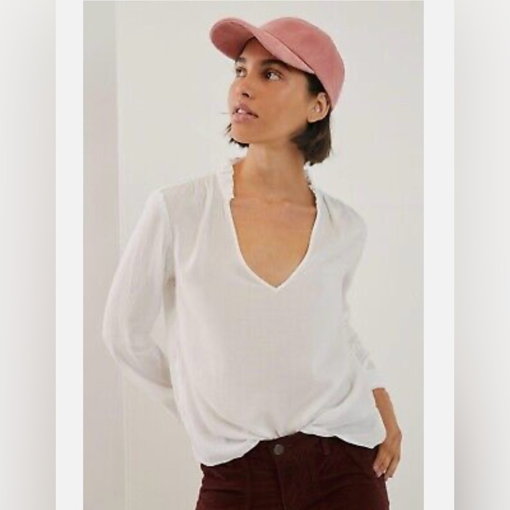Anthropologie cloth & stone Jinna Ruffle Blouse